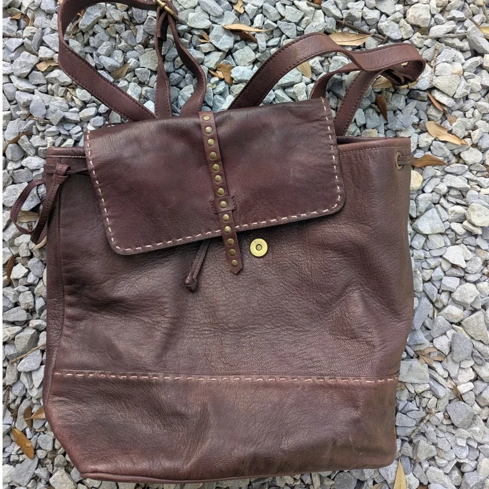 Anabaglish Brown Leather Festival Backpack Boho Bag Sundance Western